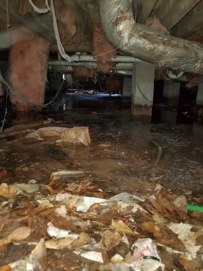Crawl space flood assessment for Commercial Water Damage Restoration in Welcome